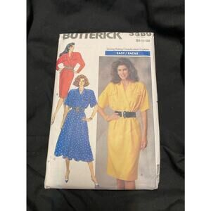 Vintage Butterick 3389 Sewing Pattern Women’s Dress Size 14–18